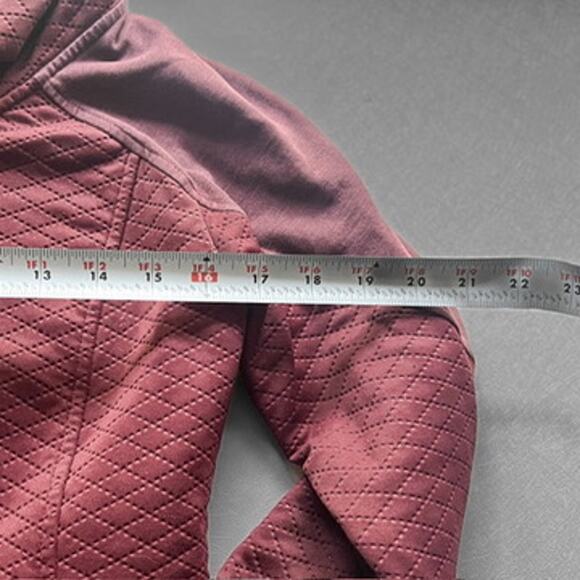 The North Face Jacket Womens Small Recover Up Quilted Garnet Hooded Maroon - Picture 10 of 16